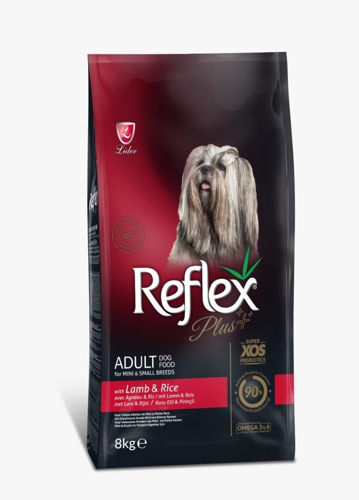 Reflex Plus Kuzu Etli ve Pririnçli Yetişkin Küçük Irk Köpek Maması - 8 KG