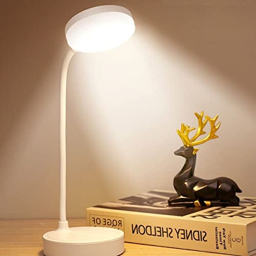 BUFFER® Yuvarlak USB Şarjlı Dokunmatik 3 Kademeli 360 Derece Dönebilen Özel Göz Korumalı Led Lityum Masa Lambası