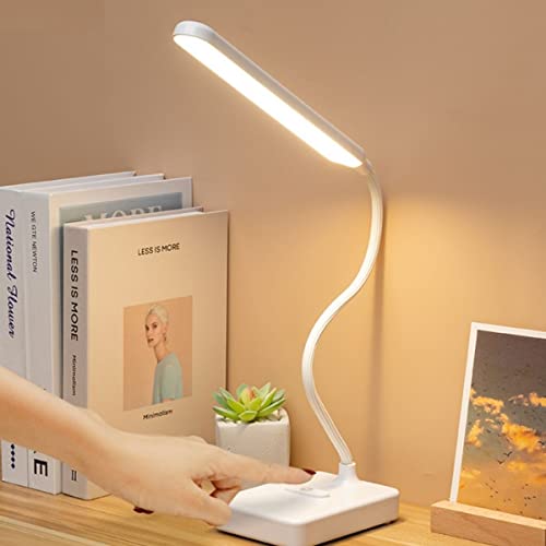 BUFFER® İnce Uzun USB Şarjlı Dokunmatik 3 Kademeli 360 Derece Dönebilen Özel Göz Korumalı led Lityum Masa Lambası