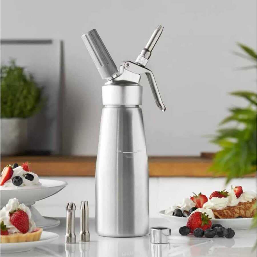 Epinox Krem Şanti Dispenseri, Krem Şanti Sifonu, 3 Duylu Köpüklü Krem Şanti Makinesi, 500 ml