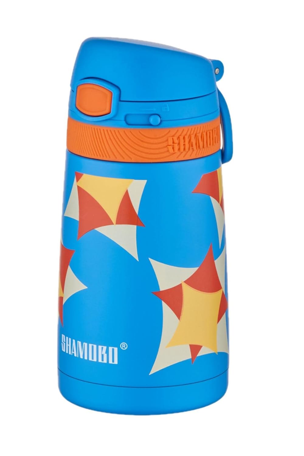 Shamobo FiftyFifty Çocuk 350 Ml Pipetli Paslanmaz Çelik Termos Bpa İçermez 7 Renk Mavi