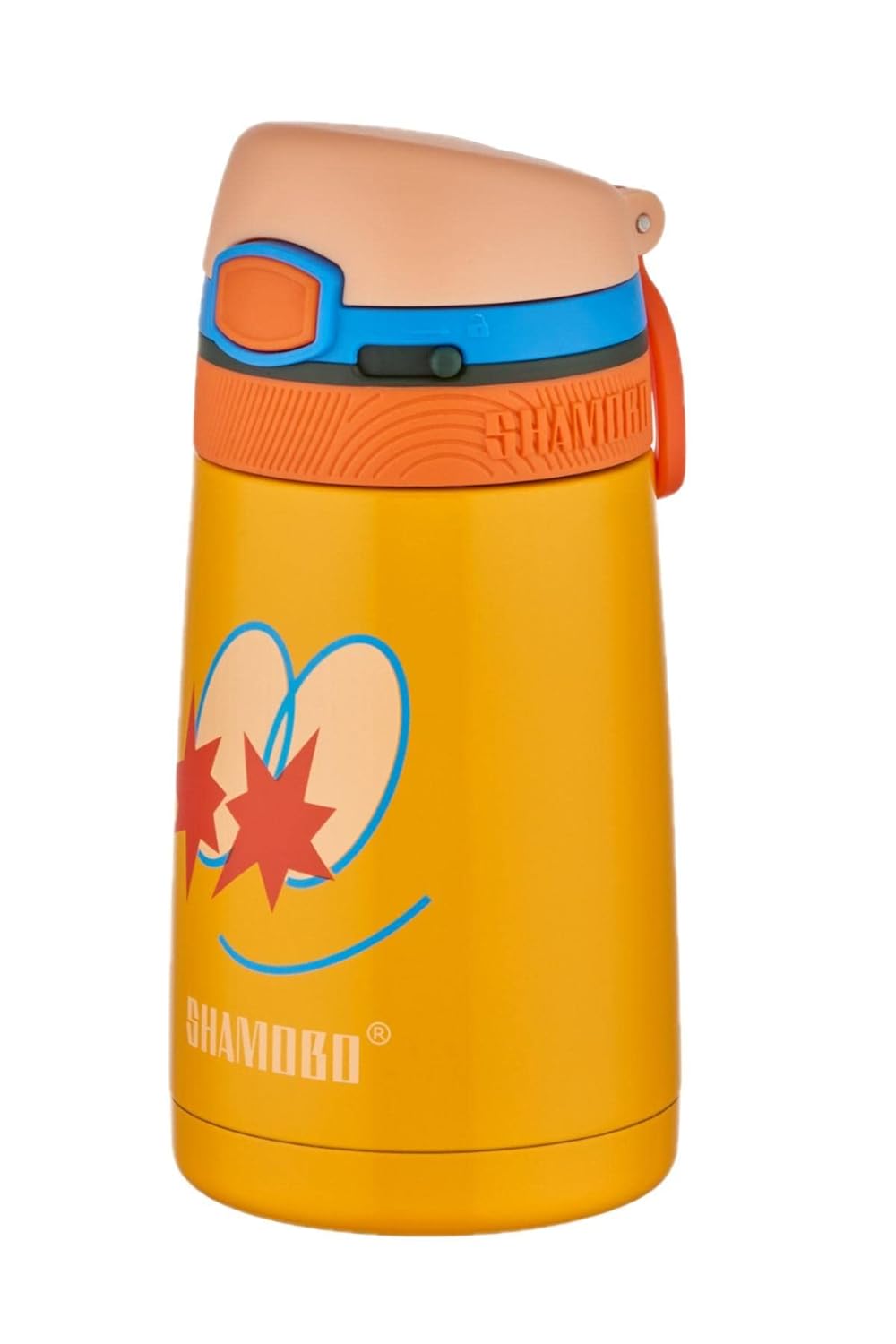 Shamobo FiftyFifty Çocuk 350 Ml Pipetli Paslanmaz Çelik Termos Bpa İçermez 7 Renk Sarı