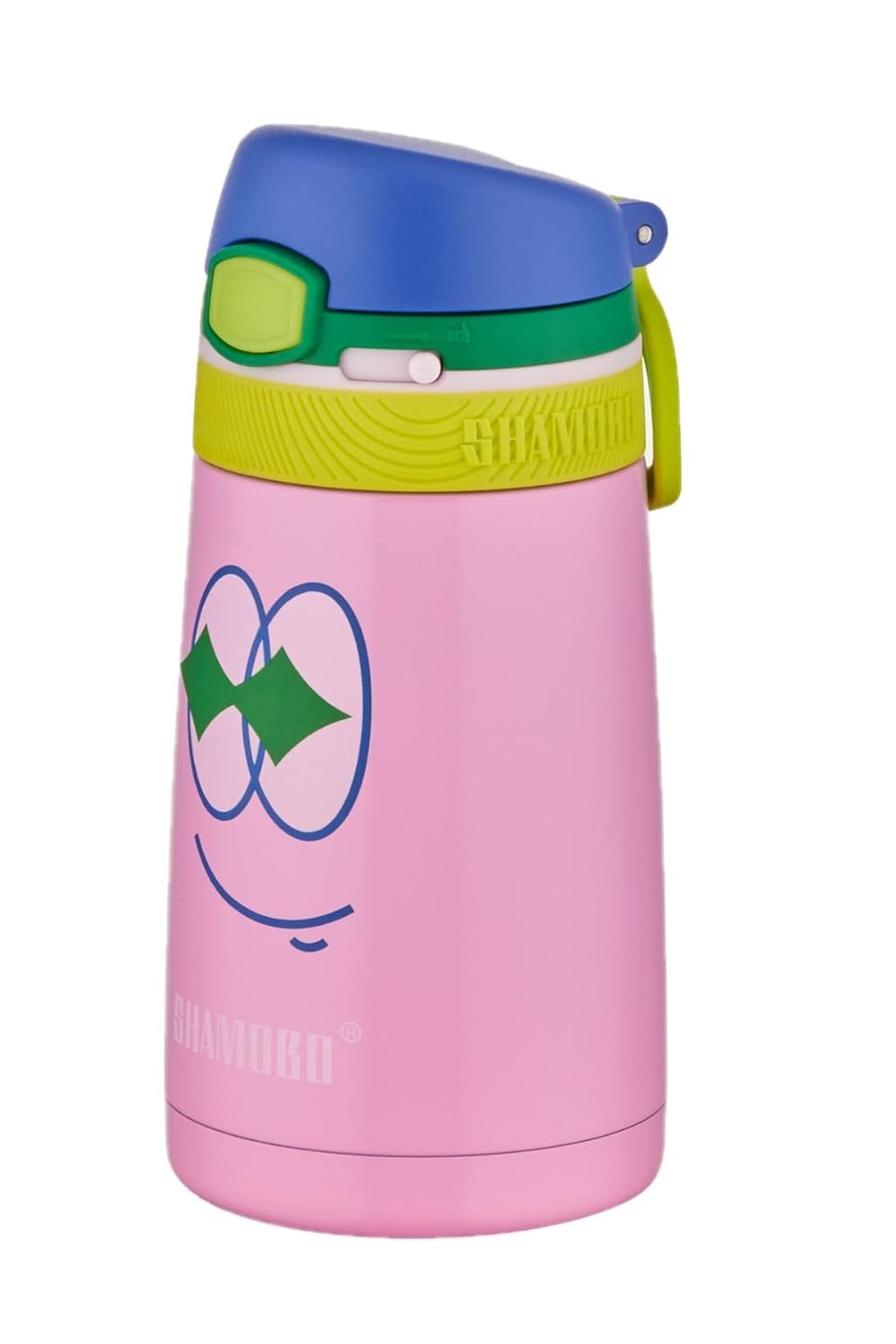 Shamobo FiftyFifty Çocuk 350 Ml Pipetli Paslanmaz Çelik Termos Bpa İçermez 7 Renk Pembe