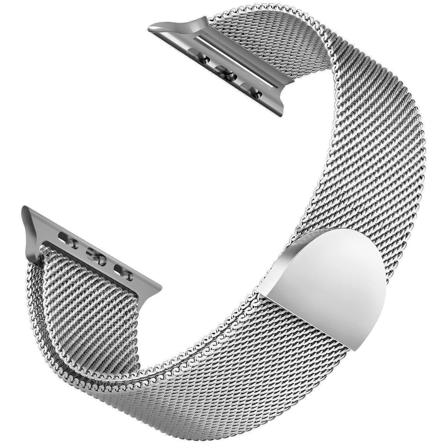 Microsonic Apple Watch Series 8 45mm için Kordon Luxe Metal Twist Gümüş [Watch Series 8 45mm ile Uyumlu Kordon, Kayış - Gümüş]