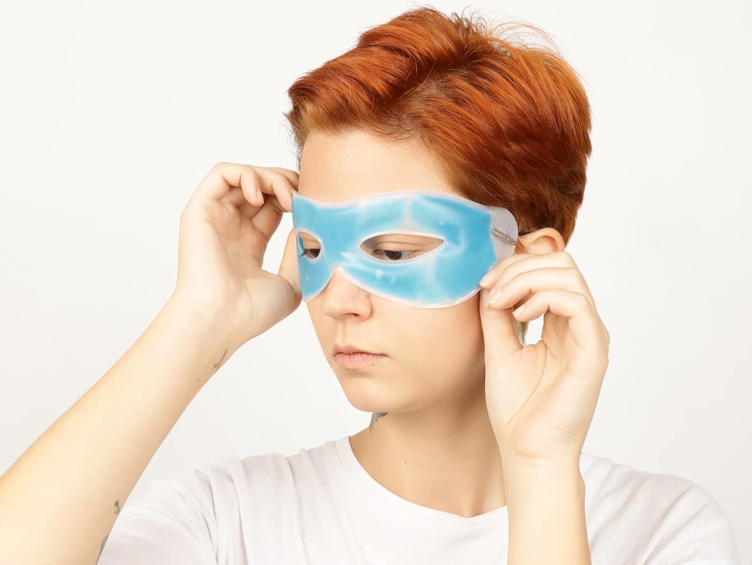 Vanaca Termojel Göz Maskesi, Göz İçin Soğutucu ve Isıtıcı Kompres Jel, Göz Altı Morlukları Azaltmaya Yardımcı Soğuk Sıcak Kompres Jel Mavi Renkli