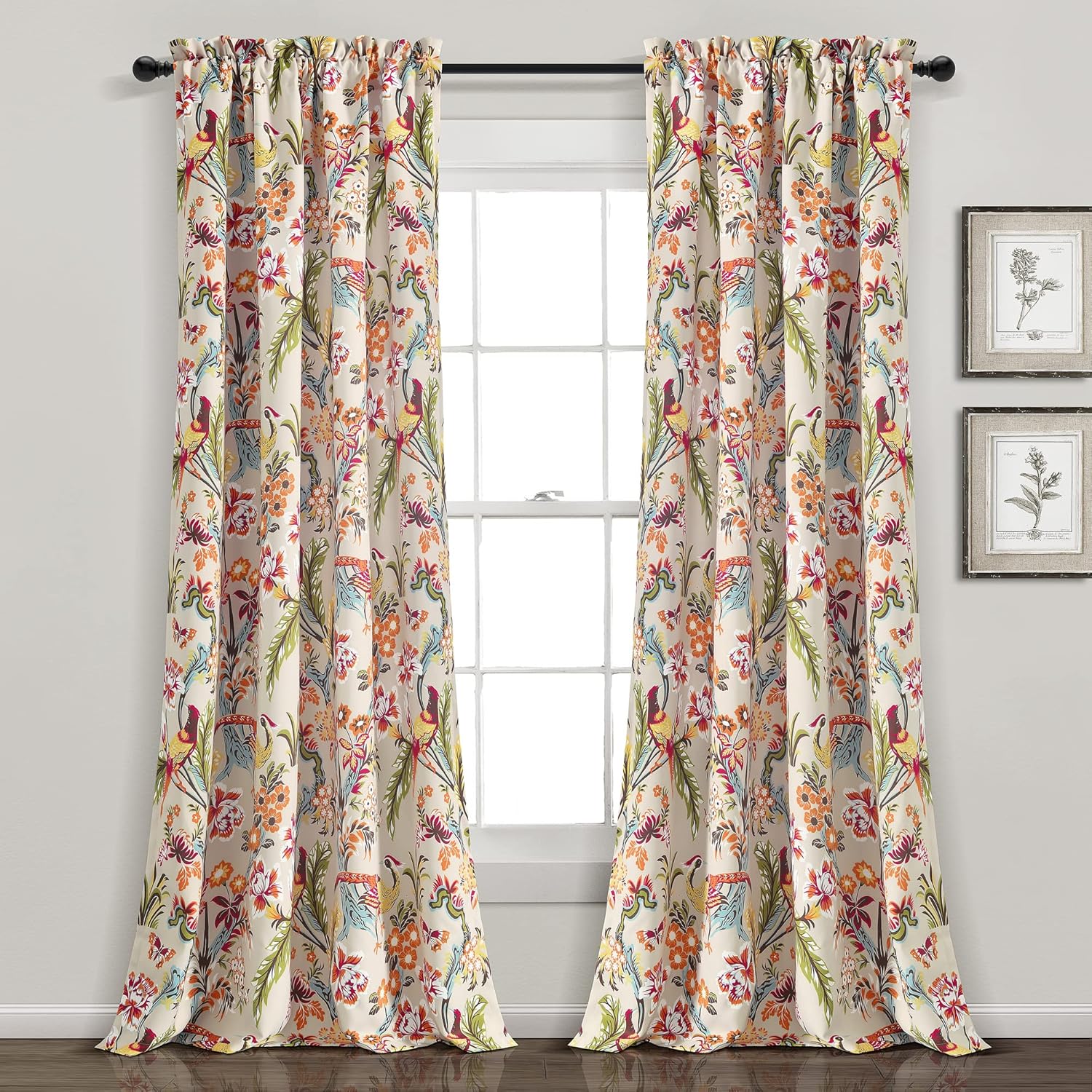 Lush Decor Dolores Işık Filtreleme Pencere Perdesi Panel Çifti, 213 cm U x 132 cm G, Nötr