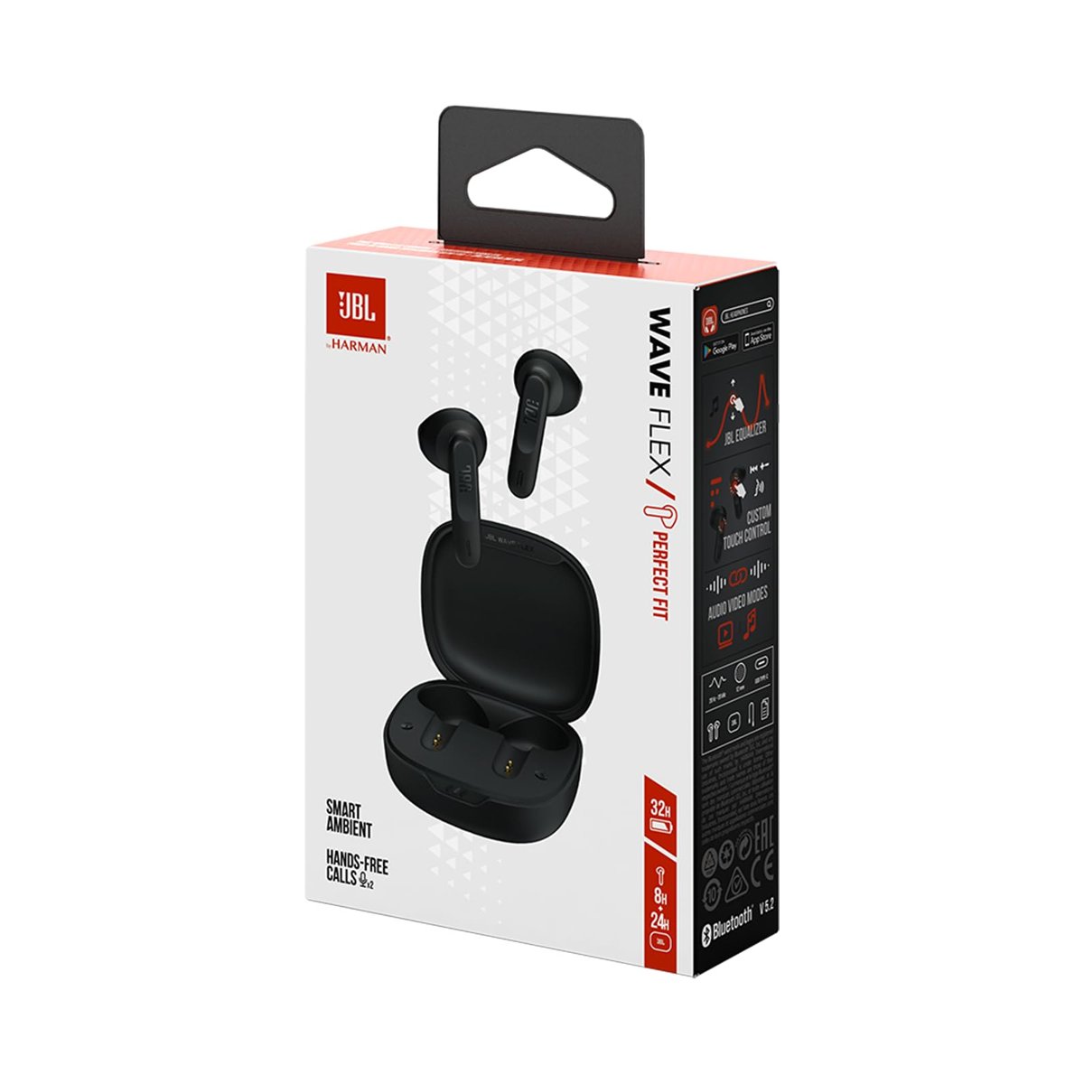 JBL Wave Flex, Kablosuz Kulakiçi Kulaklık, Siyah