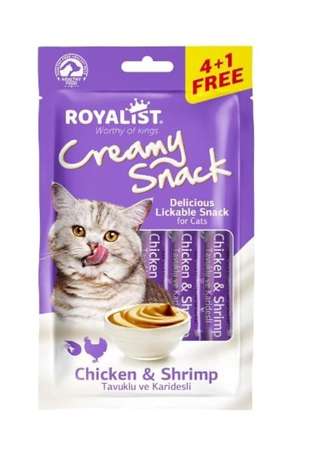 Royalist Creamy Snack - Tavuk&Karides- Chicken & Shrimp 75 Gr