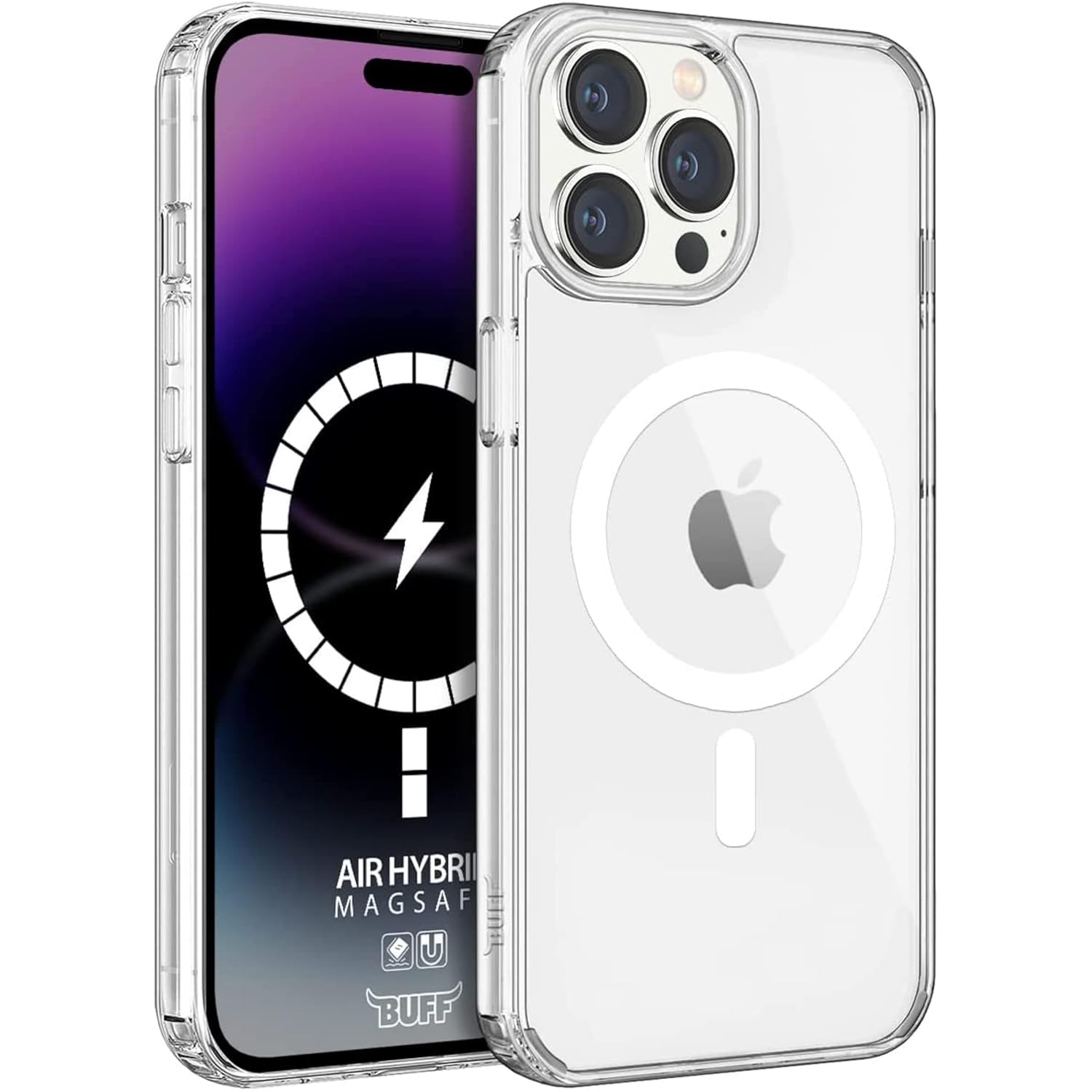 BUFF LABS iPhone 14 Serisi ile Uyumlu Magsafe Destekli Air Hybrid Şeffaf Kılıf, Darbe Emici TPU + PC Şeffaf Kılıf (iPhone 14 Pro Max)