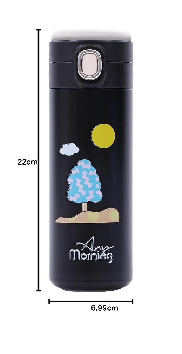 Any Morning 420 ml Paslanmaz Çelik Termos, Sızdırmaz, Vakumlu, Siyah SK22017