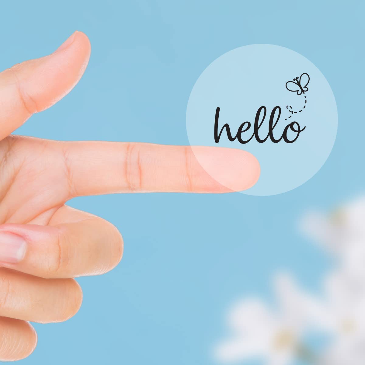 Şeffaf sticker, hello 10 sayfa