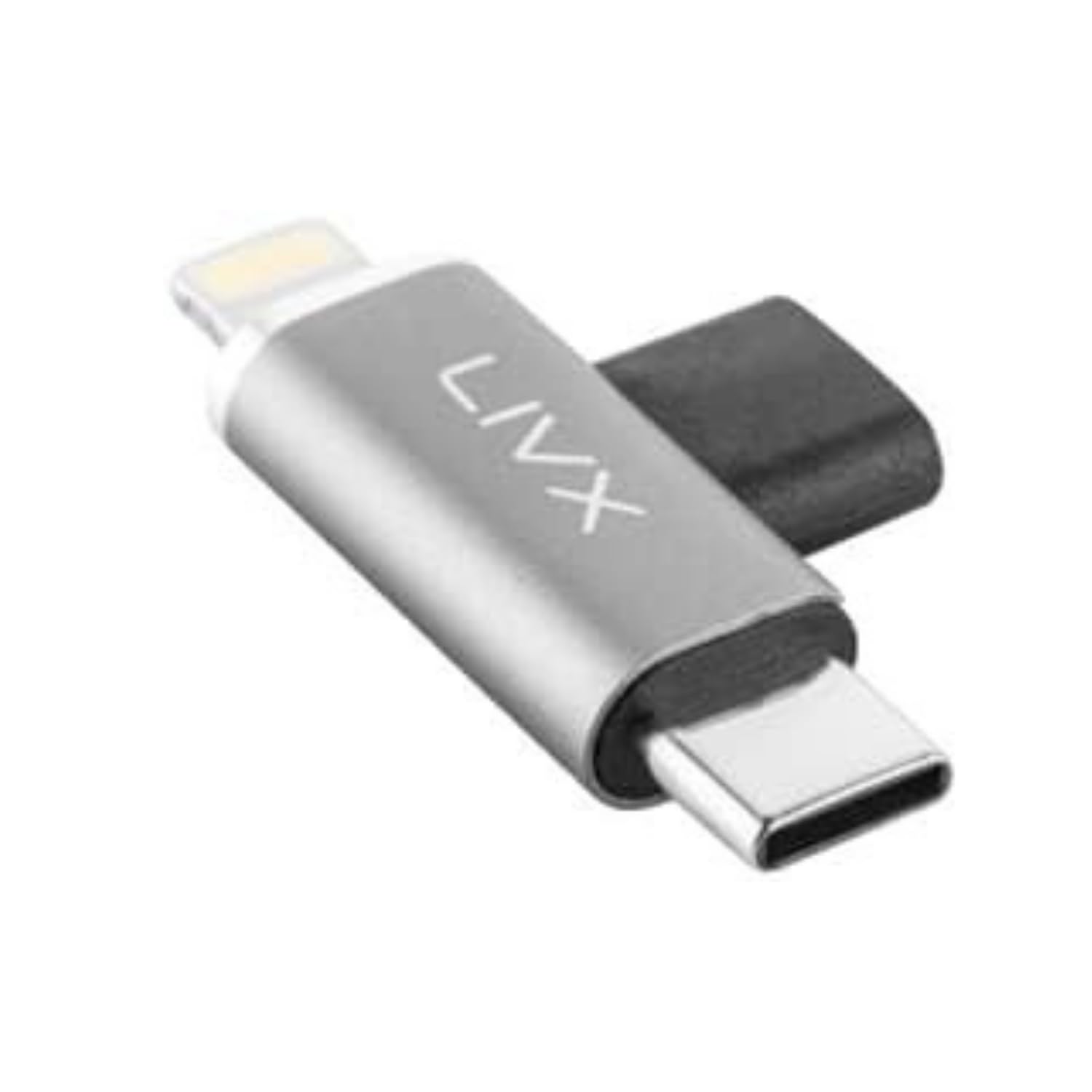 Livx Type C To Lightning/Type C Şarj ve 5Gbps Veri Aktarımı iPhone Yuva Çevirici Dönüştürücü Otg Adaptör Otgbt