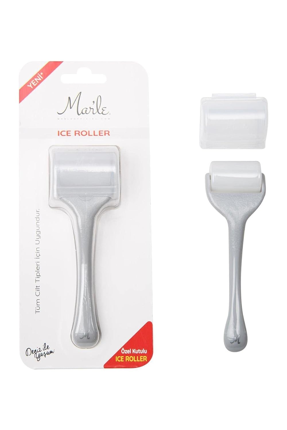 Mar'le Cilt Sıkılaştırıcı Gri Ice Roller Yüz Masaj Aleti