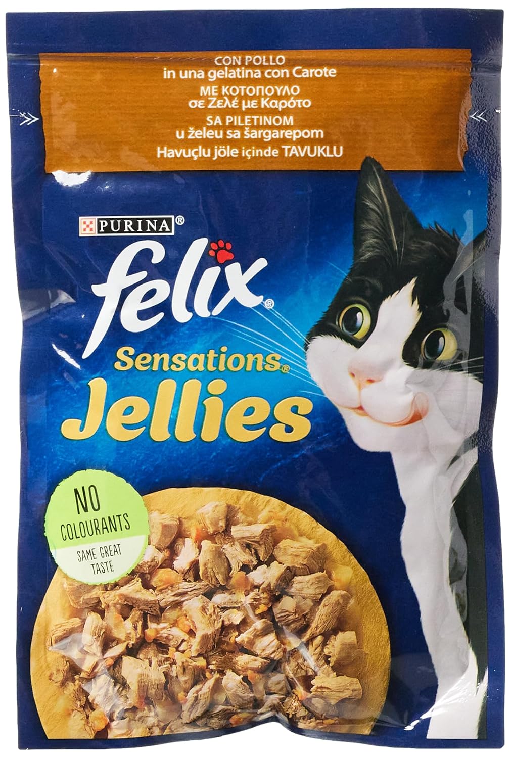 Felix Sensation Tavuk & Havuçlu Kedi Yaş Mama (26 x 85 gr)