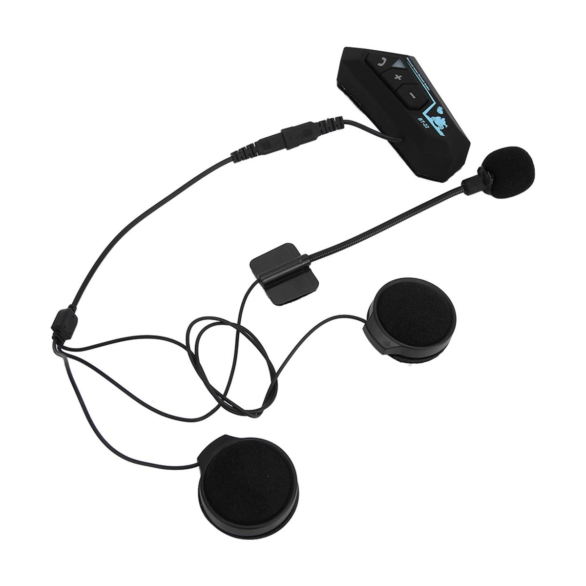 ASHATA BT22 Motosiklet Kaskı Kulaklık, Dış Mekan Otomatik Çağrı Yanıtlama Motosiklet Sporları Kulaklık Seti, Interkom Bağlantısını Destekler Kask Bluetooth Kulaklıklar