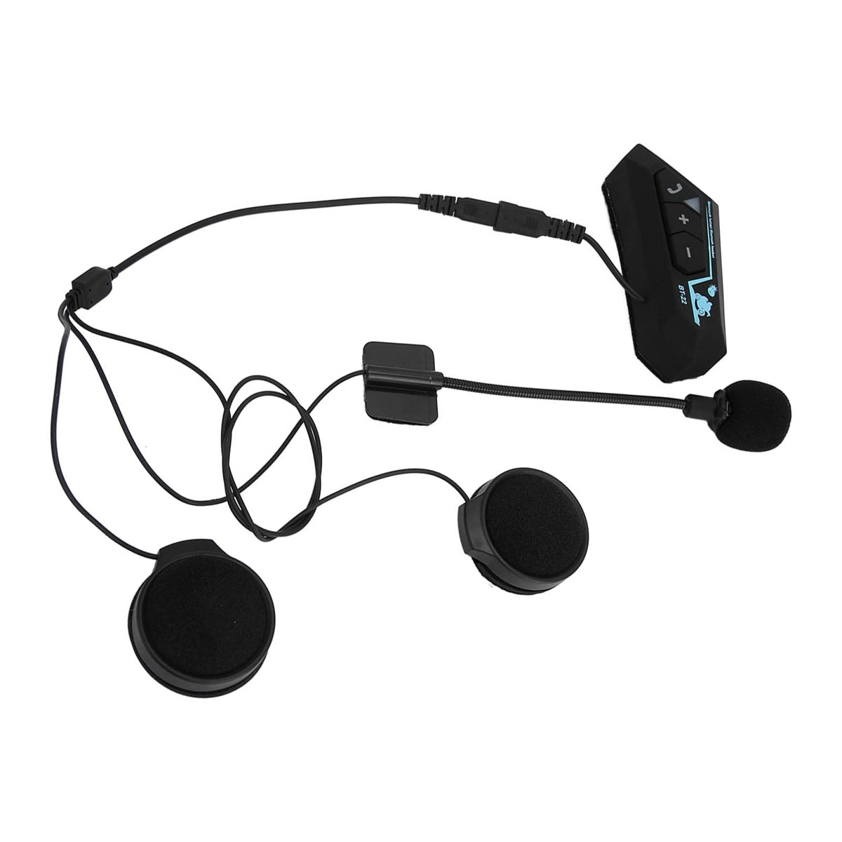 ASHATA BT22 Motosiklet Kaskı Kulaklık, Dış Mekan Otomatik Çağrı Yanıtlama Motosiklet Sporları Kulaklık Seti, Interkom Bağlantısını Destekler Kask Bluetooth Kulaklıklar
