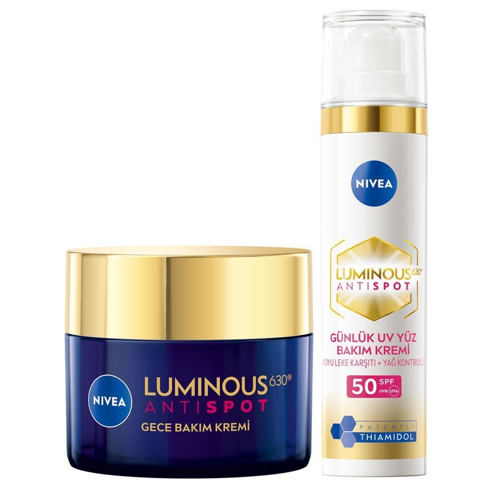 NIVEA Luminous630 Leke Karşıtı Gündüz Yüz Kremi 40ml ve Luminous630 Leke Karşıtı Gece Kremi 50ml
