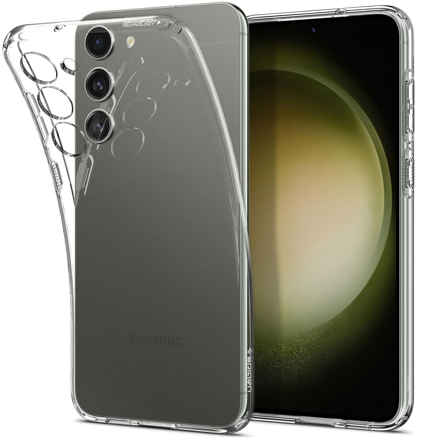 Spigen Galaxy S23 Plus ile Uyumlu Kılıf Liquid Crystal 4 Tarafı Tam Koruma Crystal Clear - ACS05662