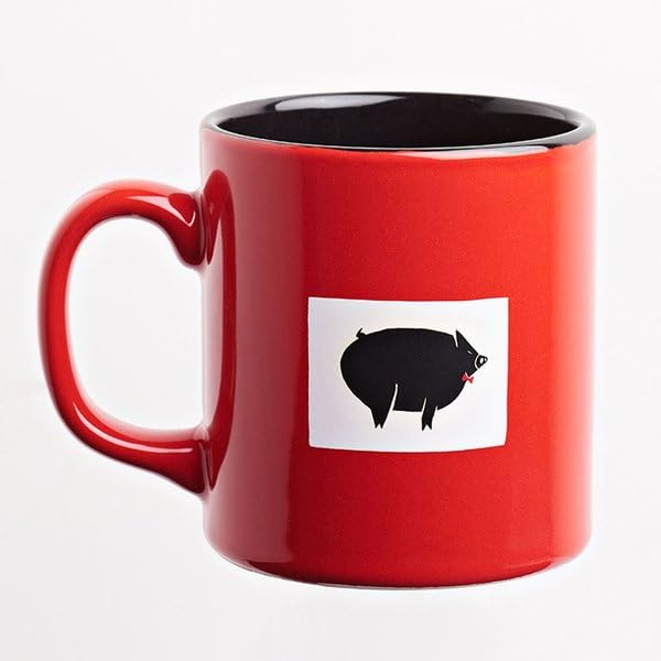 Can Dükkân Kupa (Dışı Kırmızı İçi Siyah Seramik) - Ed. Ser.2 - George Orwell/Hayvan Çiftliği