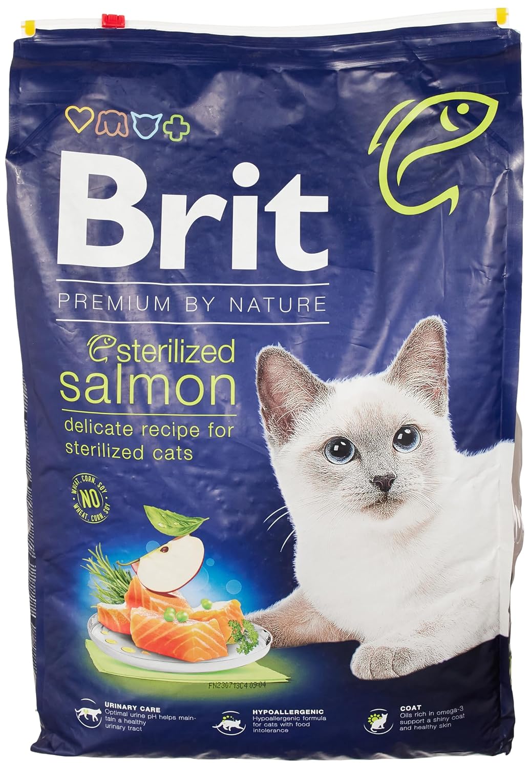 Brit Premium By Nature Kısırlaştırılmış Kediler İçin, Somon Balıklı Kuru Mama, 8 kg