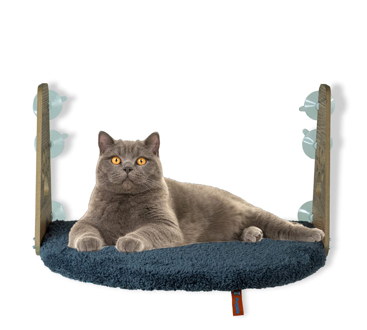 PUGALO Cam Yatağı Vantuzlu Kedi Cam Yatağı Pugalo Vantuzlu Yatak (Antrasit)