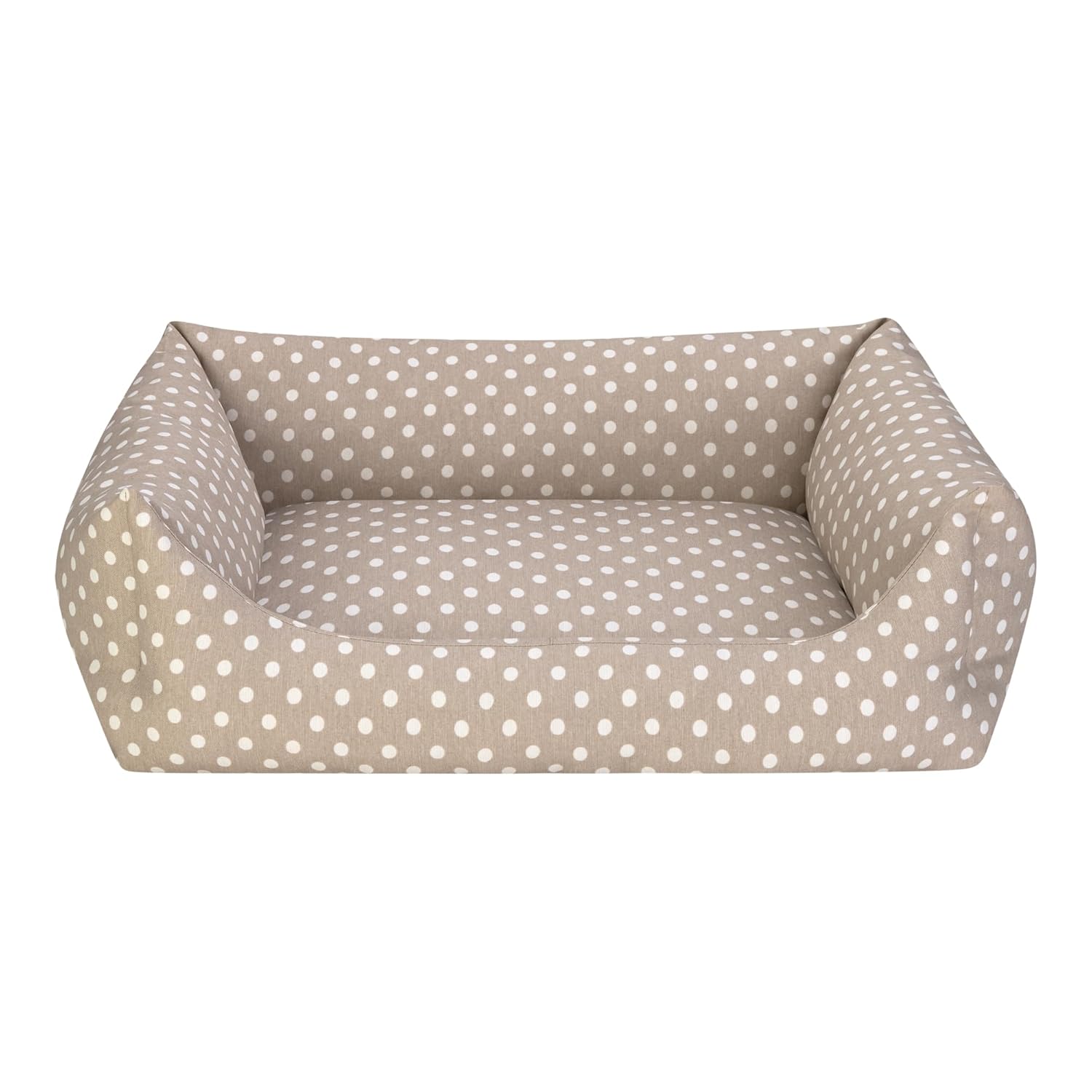 Pet Comfort Uniform Bej Puantiyeli Köpek Yatağı M 60x70cm