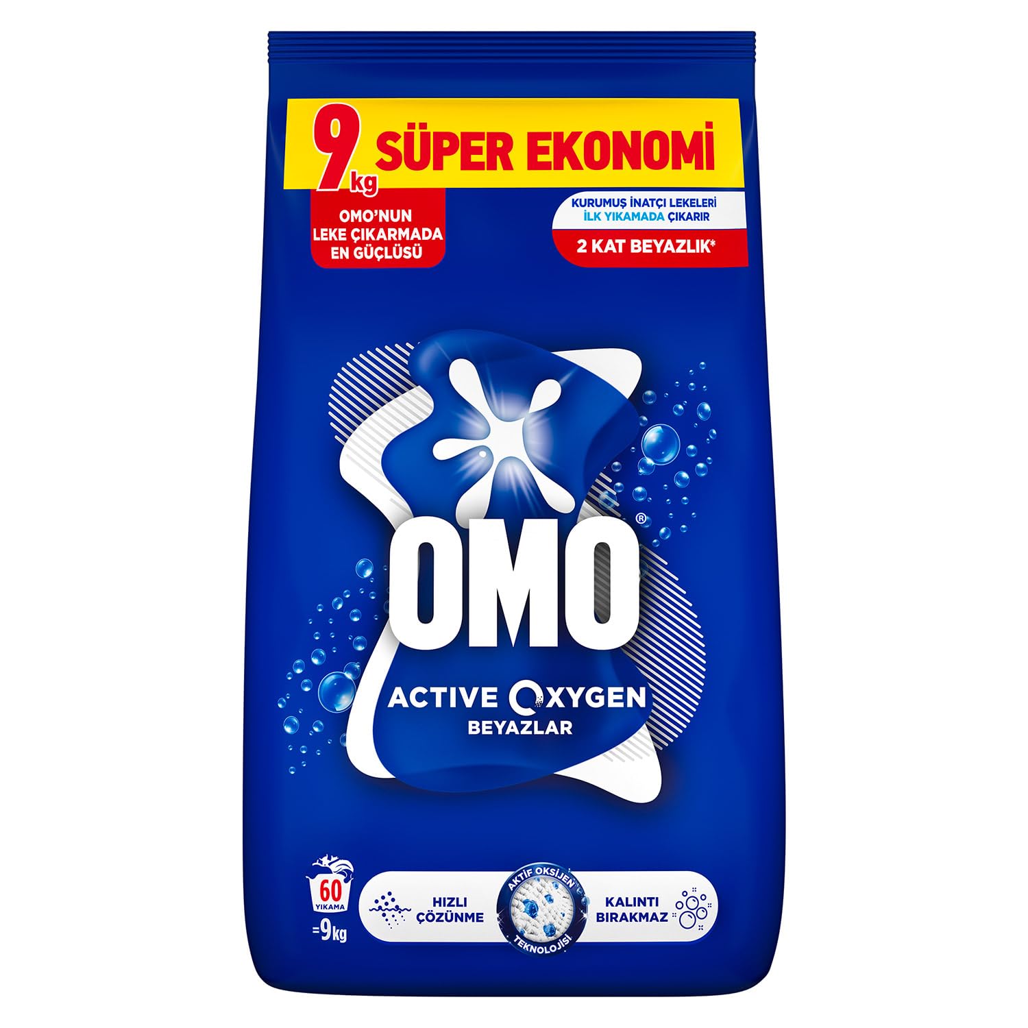 Omo Active Oxygen Beyazlar Toz Deterjanı 9 kg