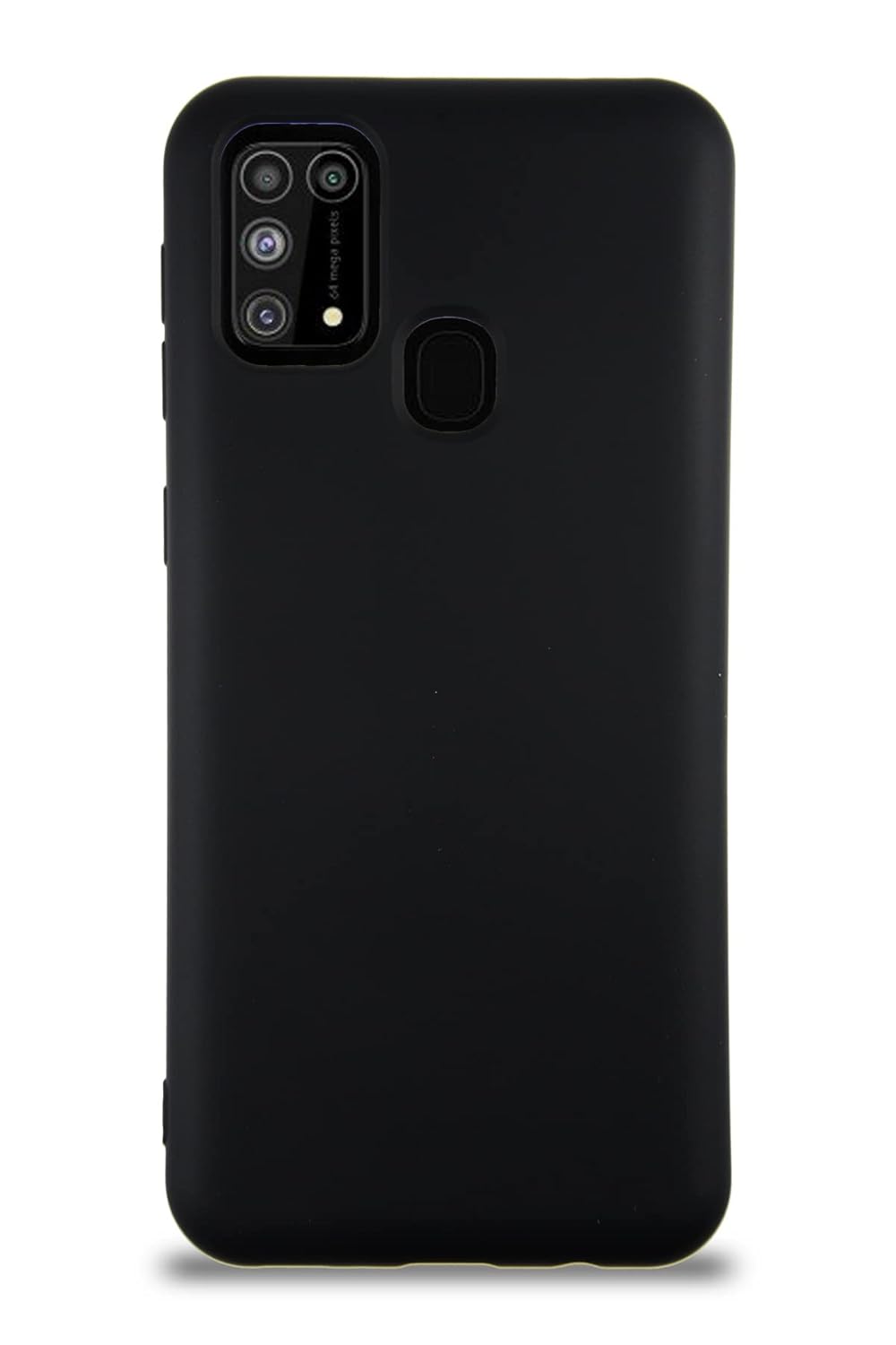 KZY İletişim Samsung Galaxy M31 ile Uyumlu Kapak İçi Kadife Lansman Silikon Kılıf - Siyah