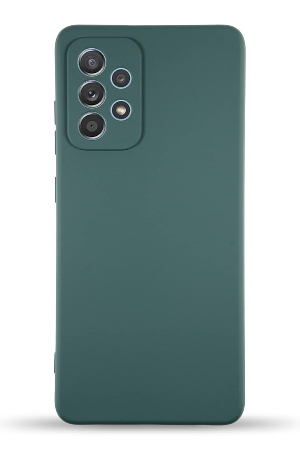 KZY İletişim Samsung Galaxy A52 ile Uyumlu Kapak ile Uyumlu İçi Kadife Kamera Korumalı Lansman Silikon Kılıf - Yeşil