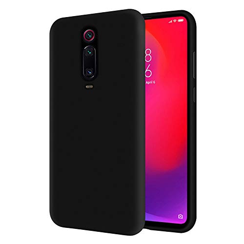 KZY İletişim Xiaomi Mi 9T ile Uyumlu İçi Kadife Soft Logosuz Lansman Silikon Kılıf - Siyah