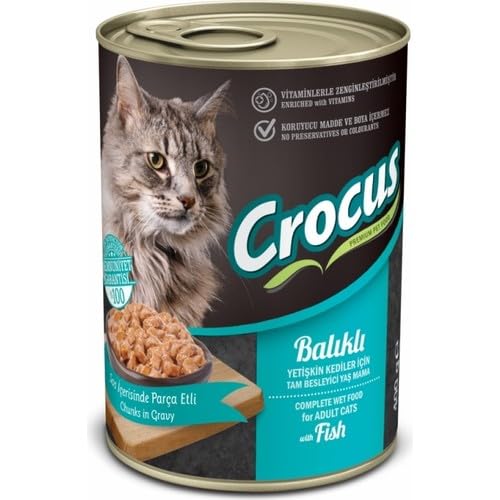 CROCUS Yet. Kedi Balıkli Yaş Mama 400G, 855-092