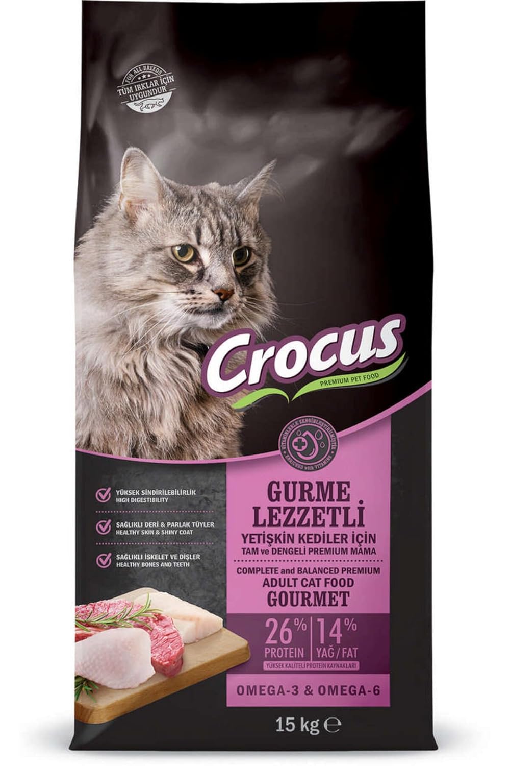 CROCUS Gurme Yetişkin Kedi Maması 15 Kg, 855-051