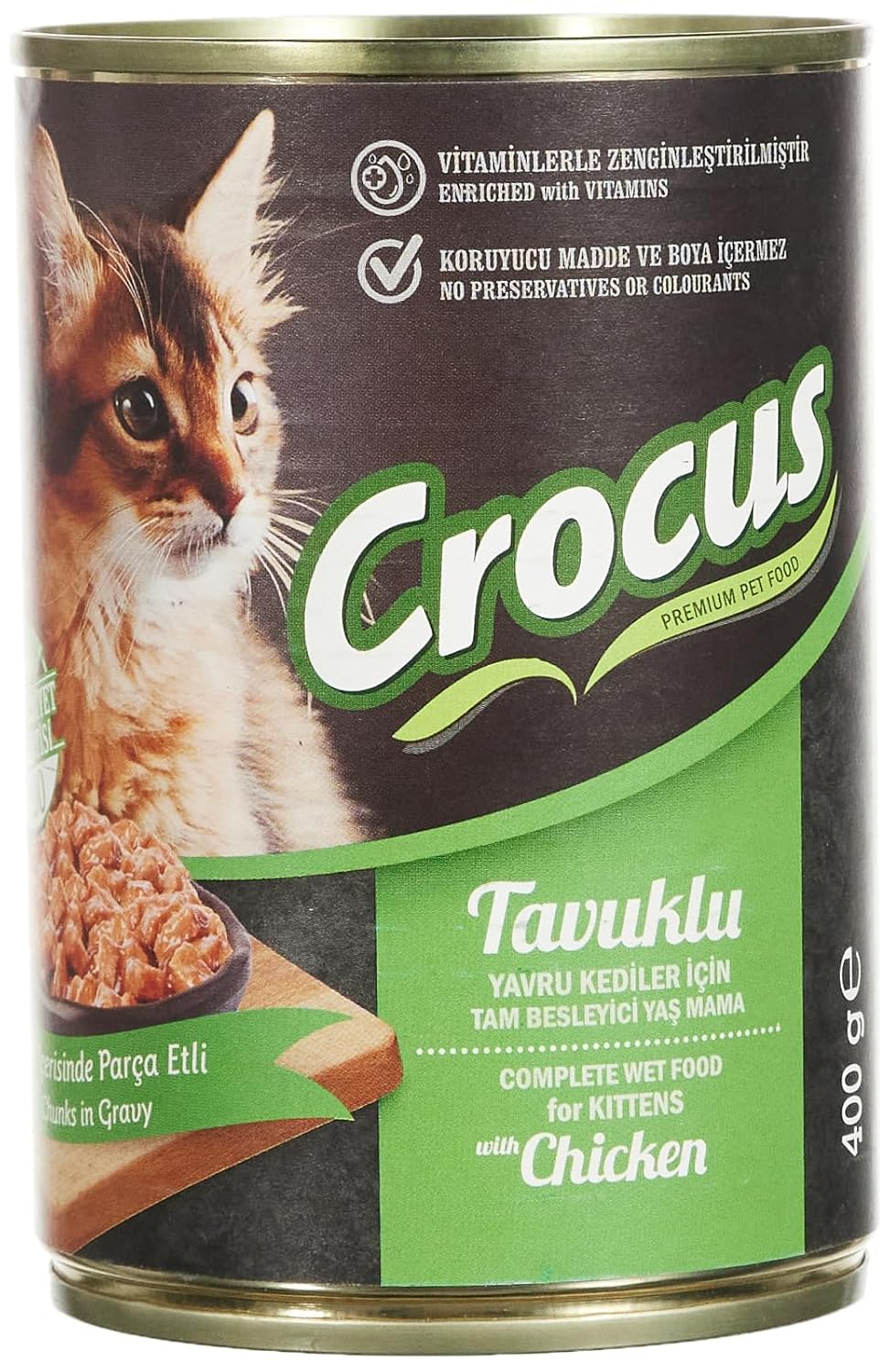 CROCUS Yav. Kedi Tavuklu Yaş Mama 400G, 855-094