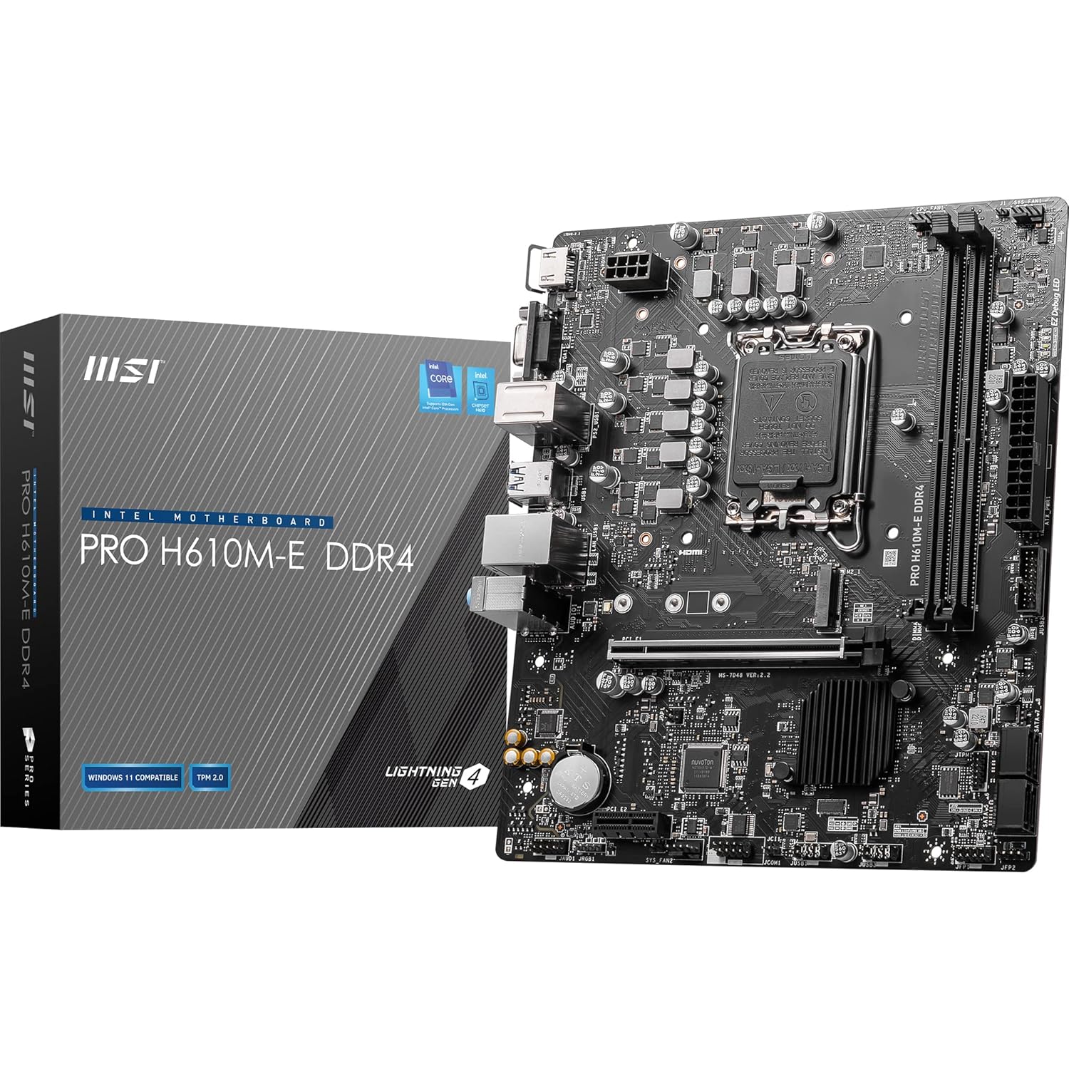 MSI PRO H610M-E DDR4 Intel H610 Soket 1700 DDR4 3200MHz mATX Gaming (Oyuncu) Anakart