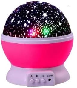 Senon Star Master Dönen Renkli Ay Ve Yıldız Yansıtmalı Projeksiyon Lamba Gece Lambası Parti Lambası Hediyelik (Pembe)