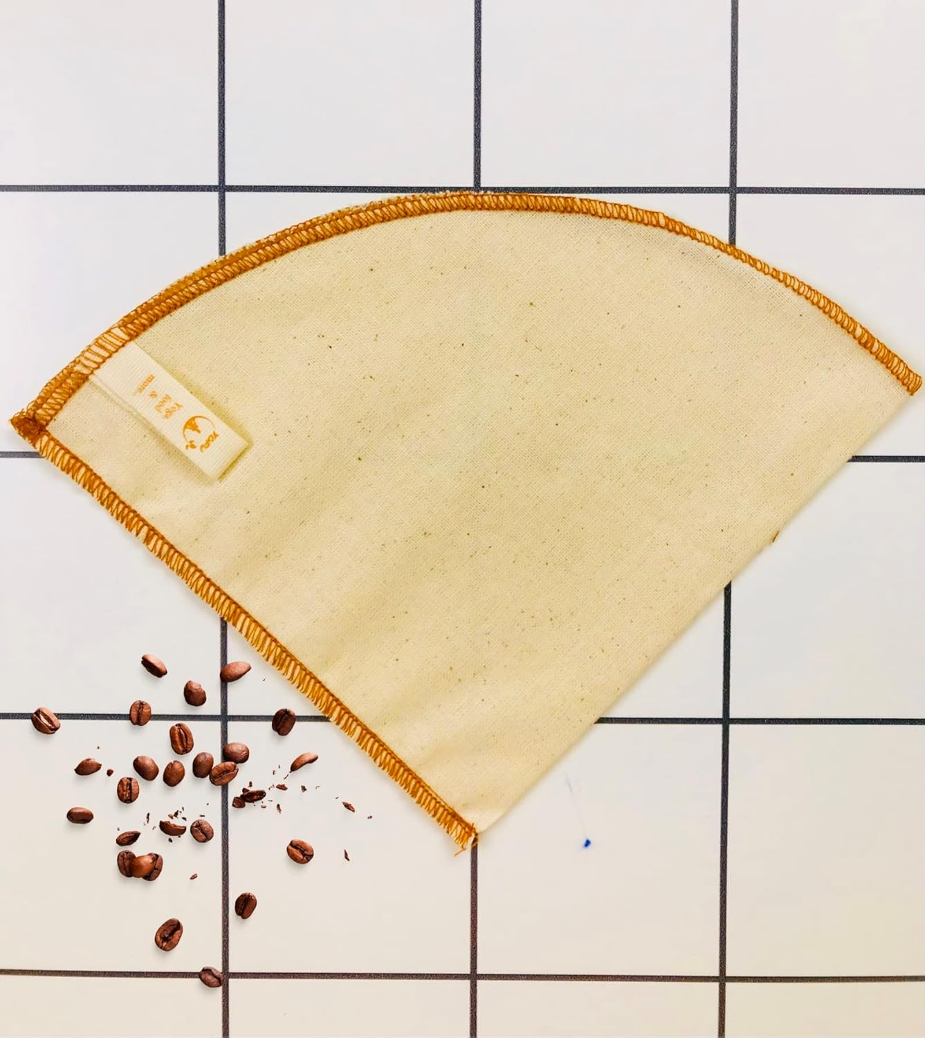 (1 adet) V-60 ile uyumlu Yıkanabilir, Kumaş, Organik Kahve Filtresi, Ağartılmamış%100 Ham Pamuk - Ekolojik Filtre V-1