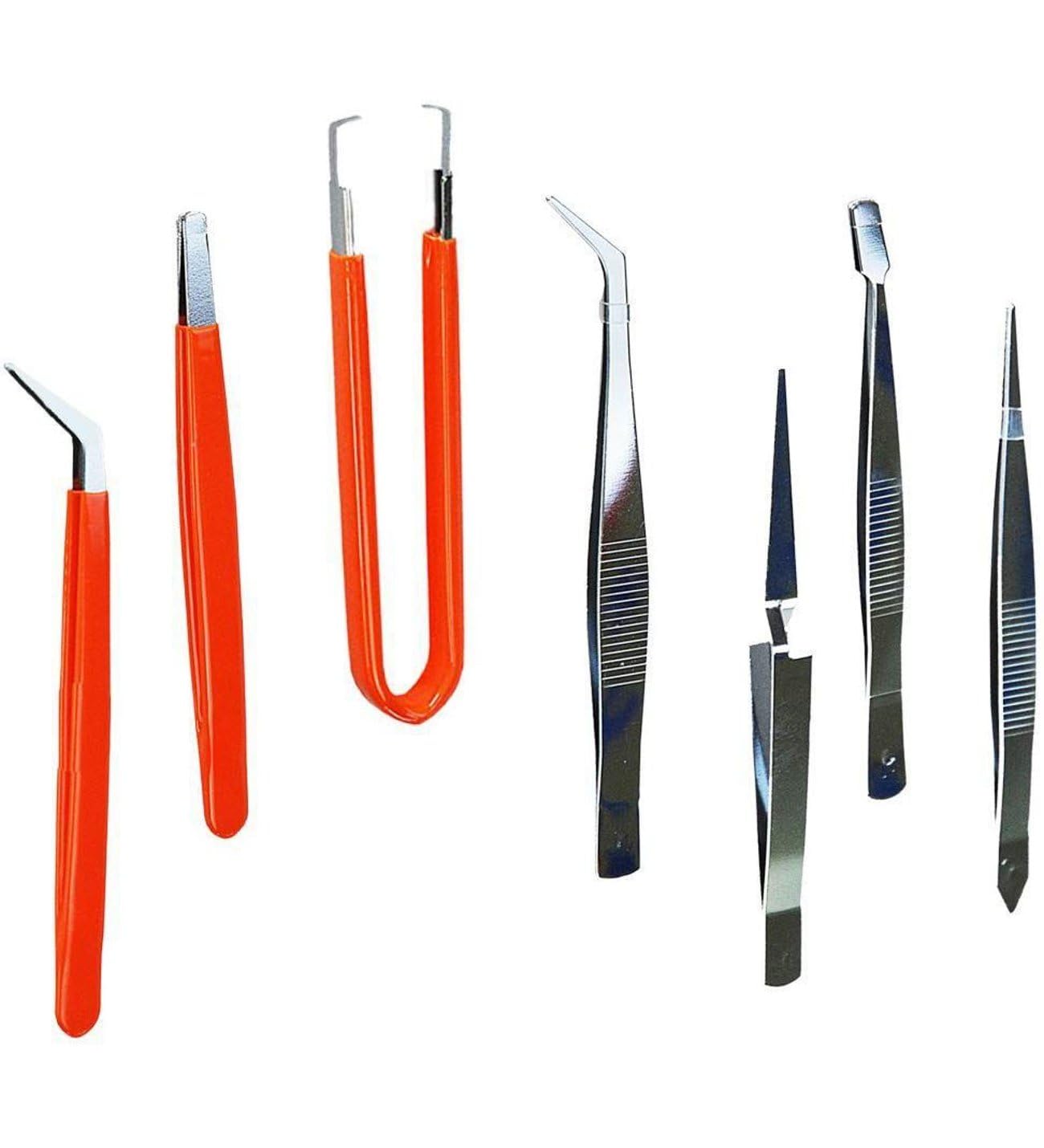 Mobee Real Özs-1888 7 Adet Cımbız Seti Telefon Tablet Pc Saat Tamir Cımbızları Paslanmaz Set 1410