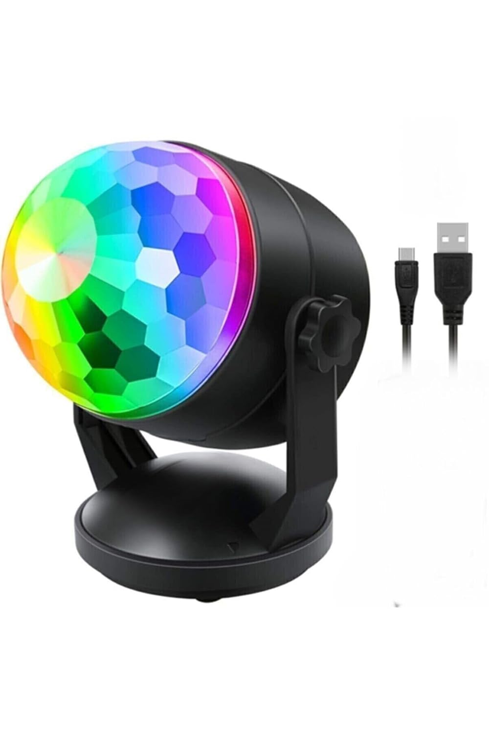 Parti Malzemesi Sese Duyarlı Led Küre Disko Topu Renkli Işıklı Lazer