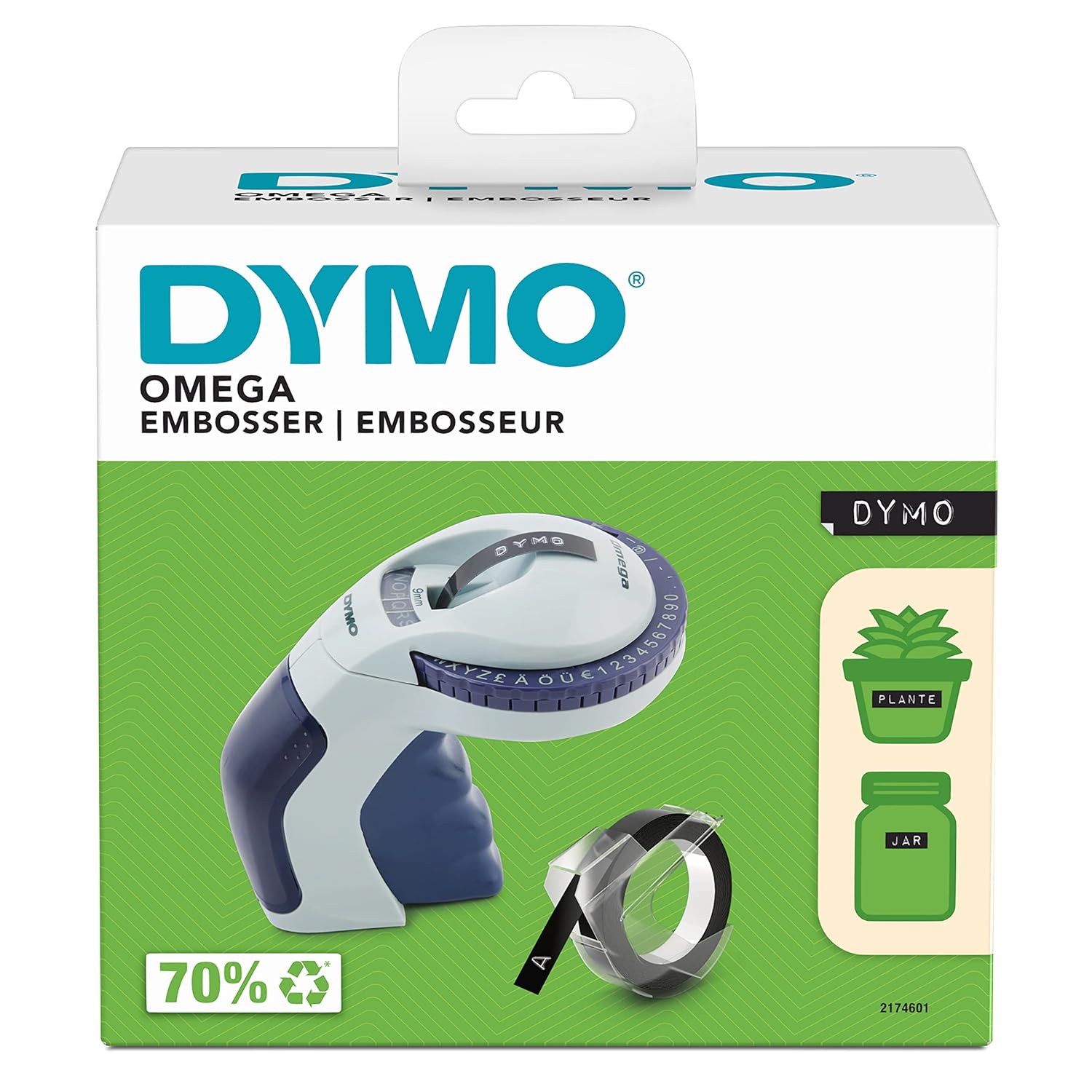 Dymo Omega etiket kabartma aleti, sezgisel döner klik sistemli ergonomik kabartma aleti
