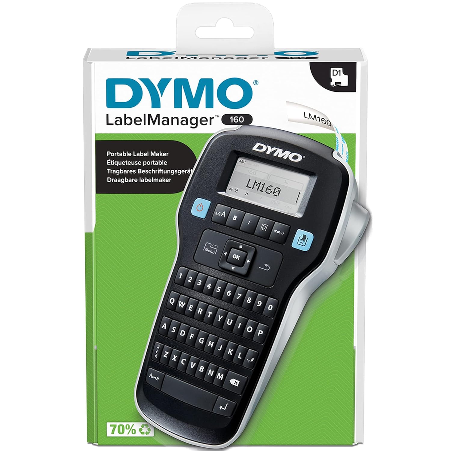 DYMO Dymo Lm 160 Elektronik Etiketleme Makinesi - 6/9/12 Mm D1 Şeritlerle Uyumlu Kullanım