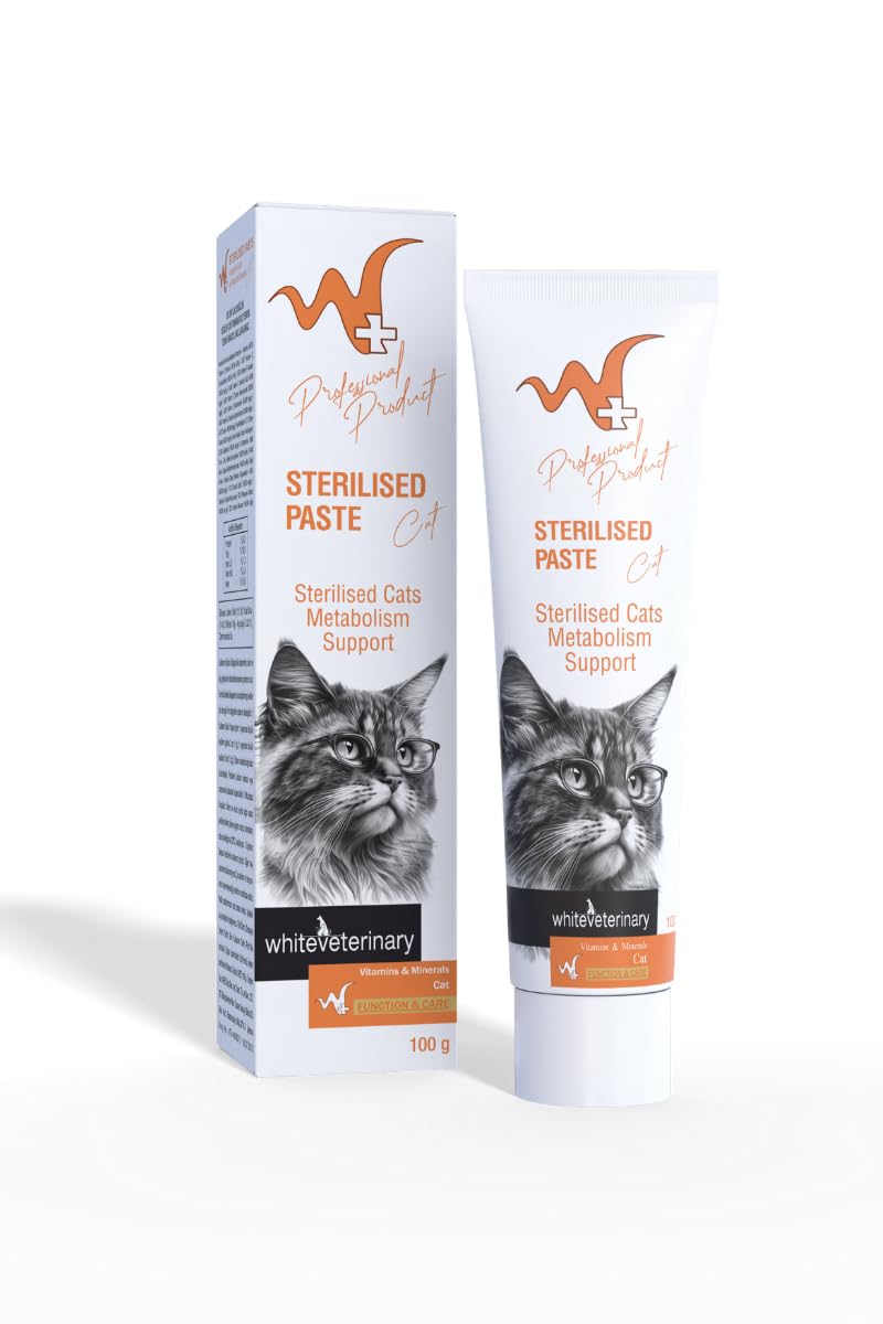 w+ whiteveterinay Sterilised Paste 100 Gr (Kısır Kediler için Vitaminli Malt Macun)