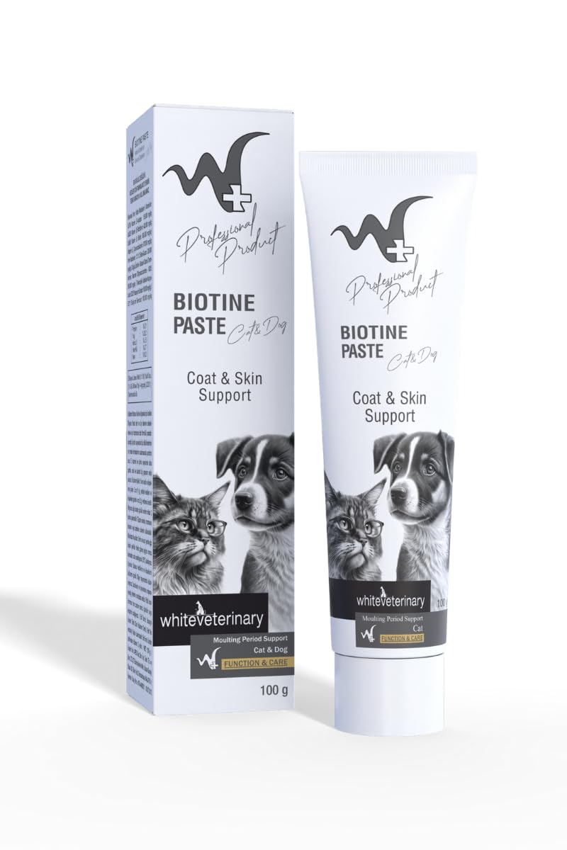 w+ whiteveterinay Biotine Paste 100 Gr (Kedi ve Köpekler için Deri ve Tüy Desteği)