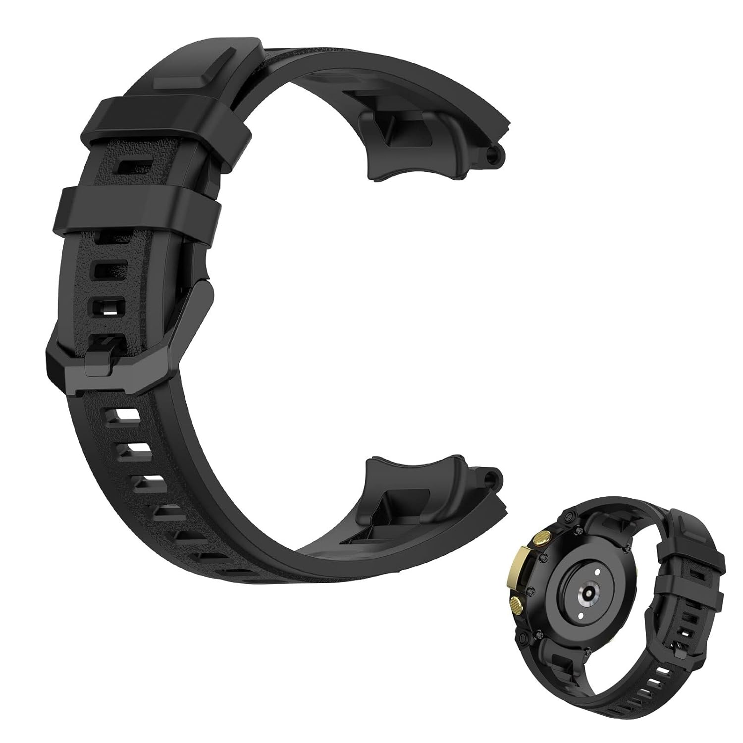 Coverzone Amazfit T-rex 2 ile uyumlu Akıllı Saat ile Uyumlu Solitude Yumuşak Silikon Spor Yedek Saat