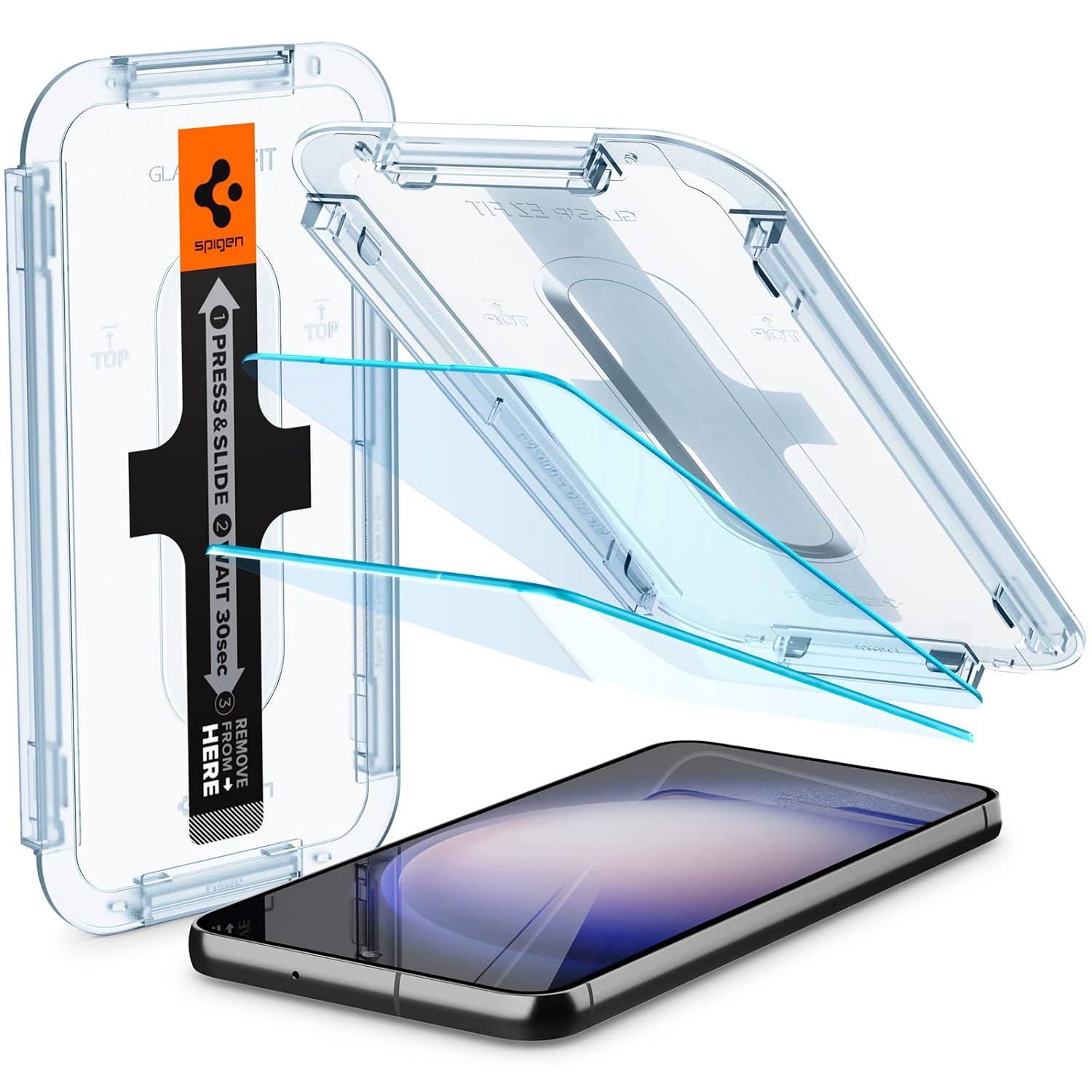 Spigen Galaxy S23 Plus ile uyumlu Cam Ekran Koruyucu Kolay Kurulum GLAS.tR EZ Fit (2 Adet) - AGL05952