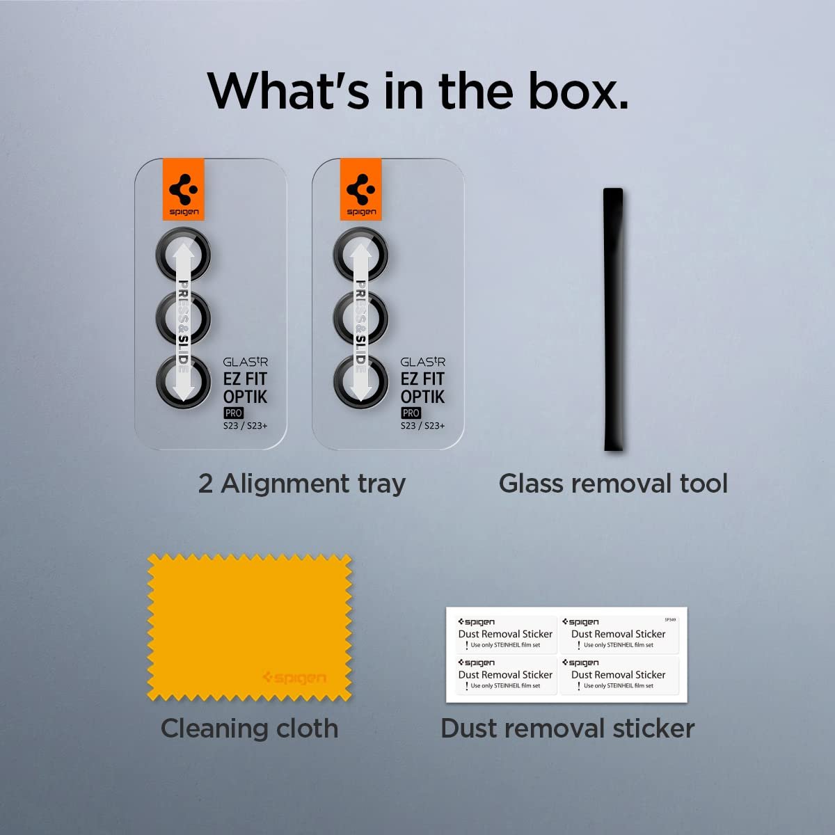 Spigen Galaxy S23 Plus / S23 ile Uyumlu Kolay Kurulum Kamera Lens Camı Koruyucu GLAS.tR EZ Fit Optik Pro (2 Adet) Siyah - AGL05962 (Spigen TR Garantili)