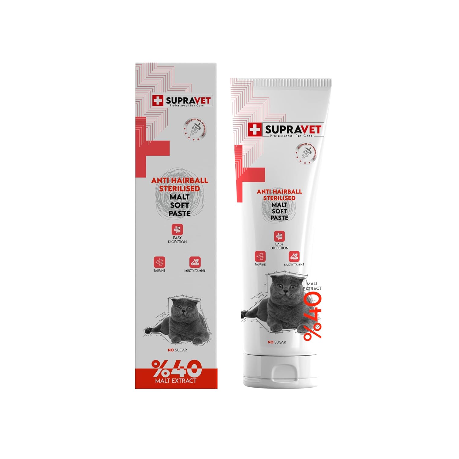 Supravet Sterilised Kısırlaştırılmış Kediler için Malt Macun 100 Gr (MULTİ VİTAMİN)