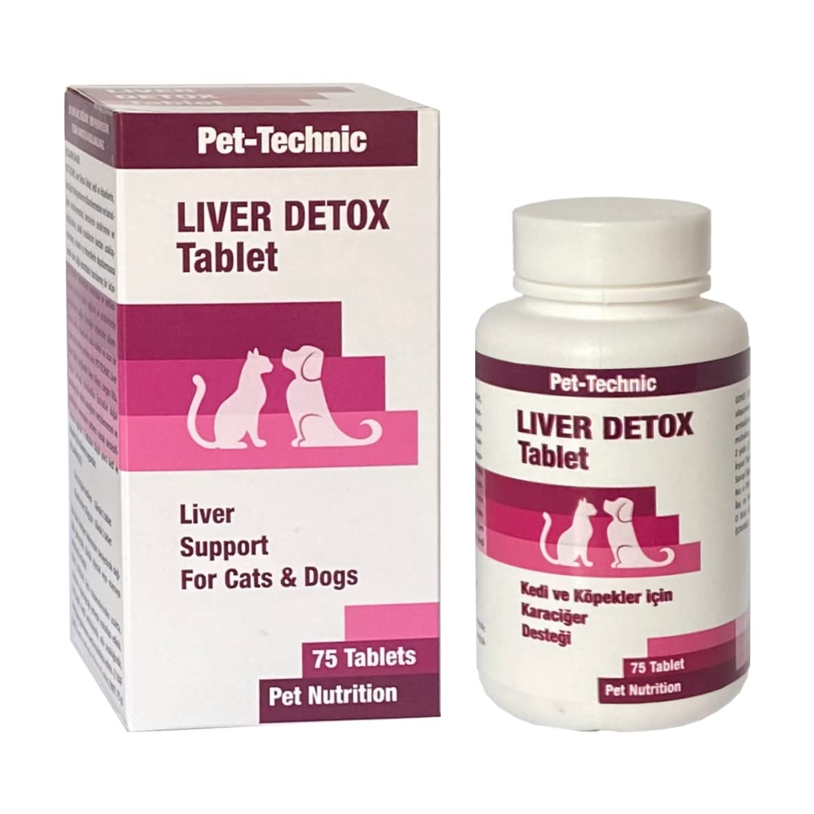 Pet-Technic LIVER DETOX Tablet – Kedi ve Köpekler İçin Karaciğer Destekleyici Bitkisel Takviye – 75 Tablet