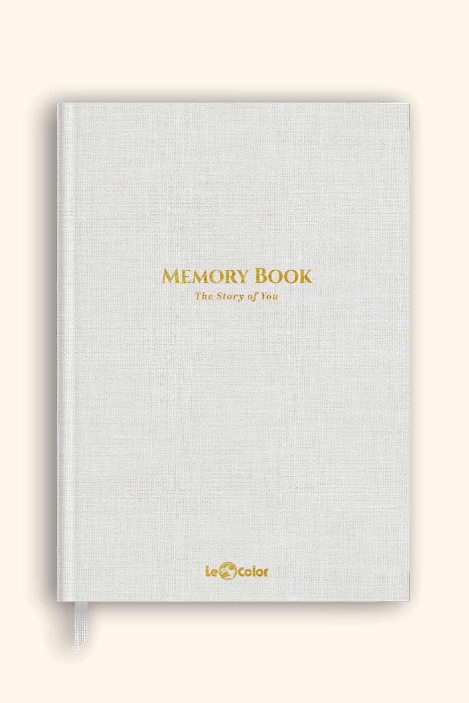Le Color Memory Book Keten Hatıra Defteri Altın Kenarlı Anı Albümü Beyaz