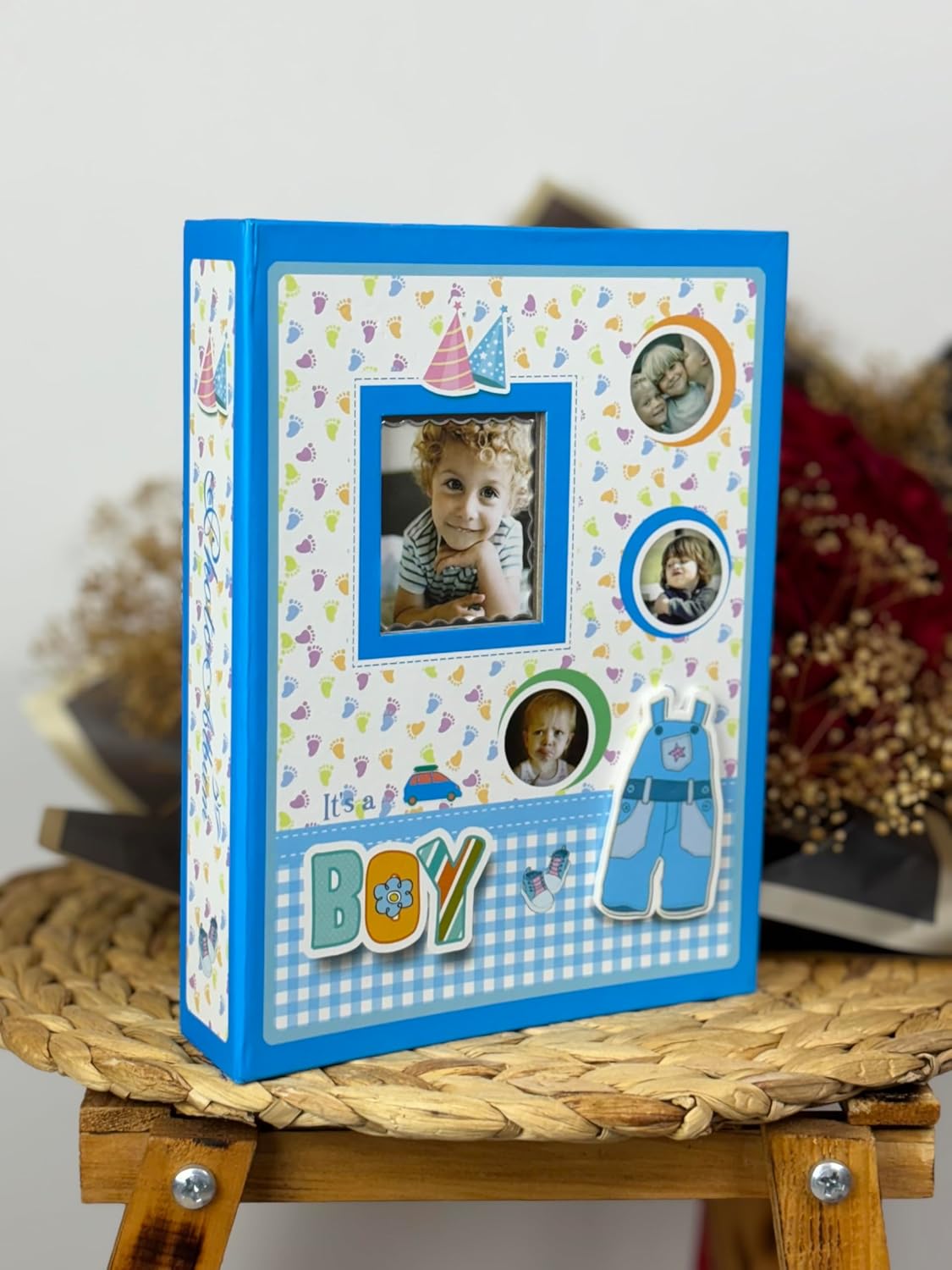 Rabsev 10x15cm 200 Fotoğraf Kapasiteli Lüks Çerçeveli Bebek Fotoğraf Albümü Rs462003-m