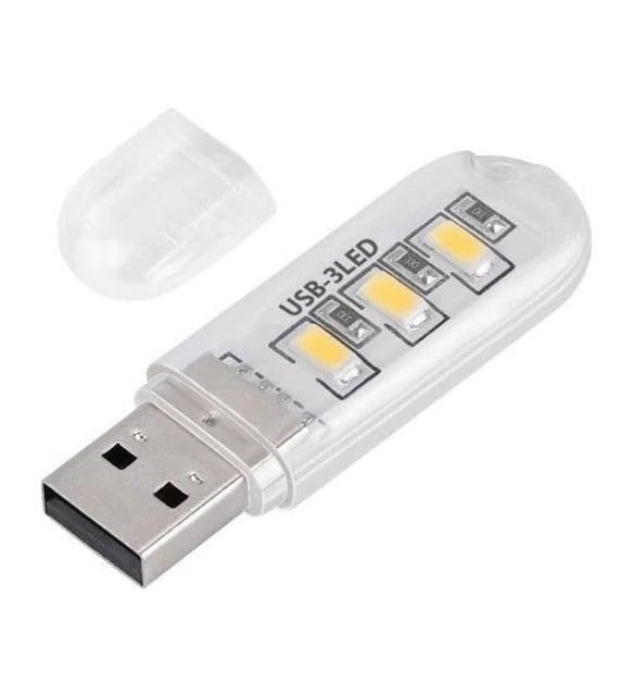 SANEC Taşınabilir Mini USB Led Lamba 3 LED 5730 SMD Kamp Stick Led